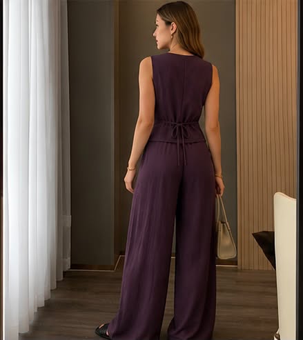 Conjunto Chaleco + Pantalón Palazzo | Elegancia Atemporal