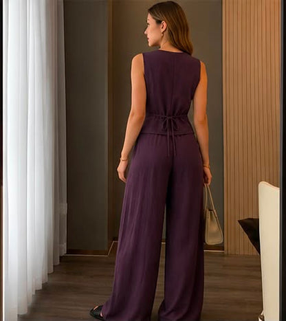 Conjunto Chaleco + Pantalón Palazzo | Elegancia Atemporal