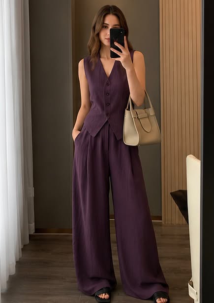 Conjunto Chaleco + Pantalón Palazzo | Elegancia Atemporal