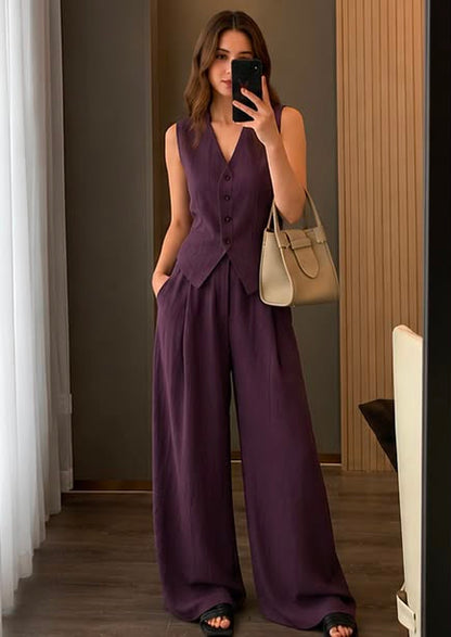 Conjunto Chaleco + Pantalón Palazzo | Elegancia Atemporal