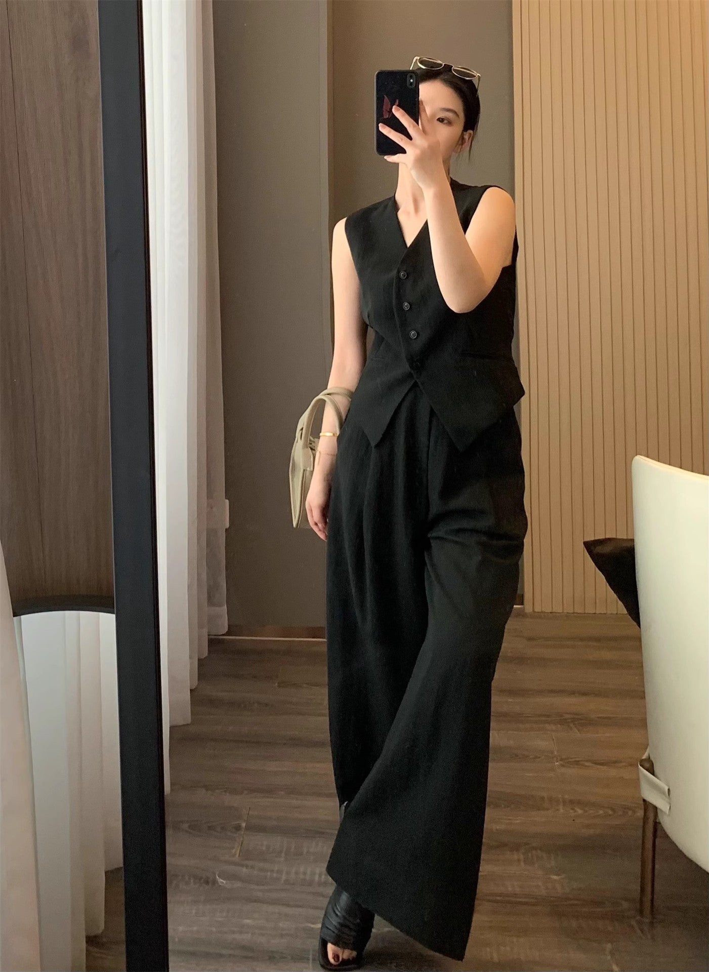 Conjunto Chaleco + Pantalón Palazzo | Elegancia Atemporal